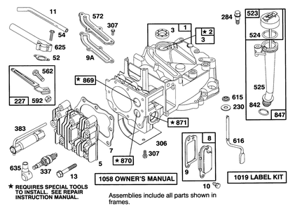 Engine Briggs & Stratton Model 127702-0131-01 Diagram and Parts List for 20908BC 4900001 - 4999999 Toro Lawn Mower