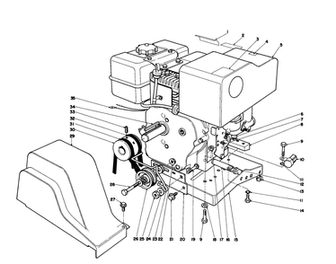 Engine Assembly Diagram and Parts List for 38160 7000001 - 7999999 Toro Snow Blower