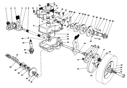Gear Case Assembly Diagram and Parts List for 20715 2000001 - 2999999 Toro Lawn Mower