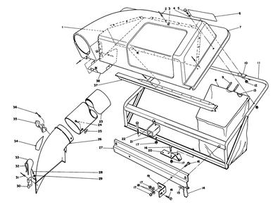 Twin Bagger Grass Catcher Model No. 59122 (Optional) Diagram and Parts List for 57365 7000001 - 7999999 Toro Lawn Tractor