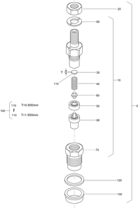 Nozzle Holder Assembly Diagram and Parts List for 22323HD 400000000 - 999999999 Toro Lawn Tractor Accessories