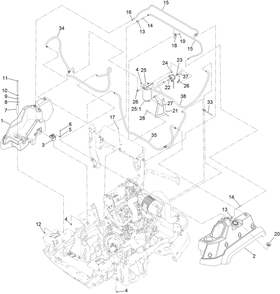 Fuel System Assembly Diagram and Parts List for 72096 406343181-407109999 Toro Lawn Tractor