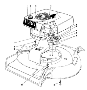 Engine Assembly Diagram and Parts List for 16320 0000001 - 0999999 Toro Lawn Mower