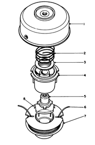 Tap & Trim Head No. 41-6220 (Optional) Diagram and Parts List for 51644 5000001 - 5999999 Toro Trimmer