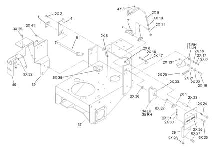Part Location Diagram of 257-5 Toro Washer-Thrust
