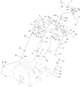 Handle Assembly Diagram and Parts List for 33512 400000000-409199999 Toro Seeder