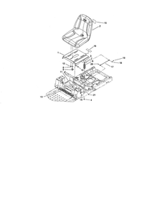 Seat Assembly Diagram and Parts List for 74370 280000001-290999999 Toro Lawn Mower