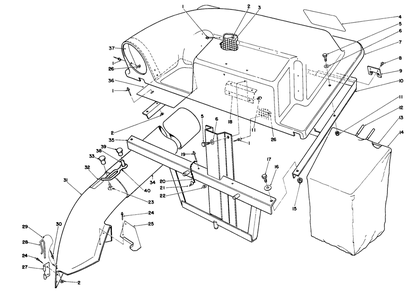 Twin Bagger Grass Catcher Model 59184 (Optional) Diagram and Parts List for 56190 2000001 - 2999999 Toro Lawn Tractor