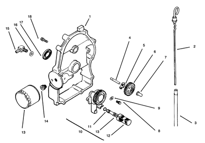 Oil Pan/Lubrication Diagram and Parts List for 30610 591300 - 599999 Toro Lawn Tractor