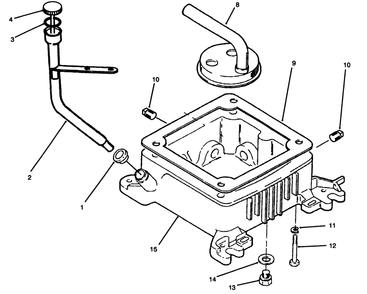 Oil Base & Fuel Pump-Onan P220g Type I/10808d Diagram and Parts List for 30620 490001 - 499999 Toro Lawn Tractor