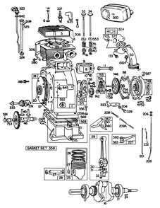 Engine Briggs & Stratton Model No. 326437-0262-01 Diagram and Parts List for 30760 00000001 - 09999999 Toro Lawn Tractor