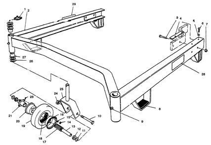 Carrier Frame Assembly Diagram and Parts List for 30544 590001 - 599999 Toro Lawn Mower