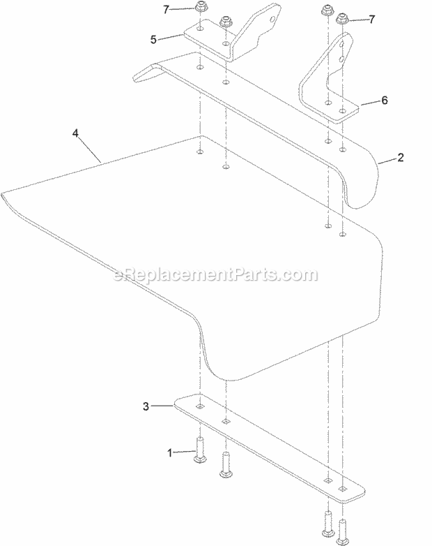 Rubber Deflector Assembly No. 108-2792 Diagram and Parts List for 74979 313000001-313999999 Toro Lawn Mower
