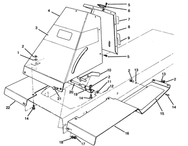 Front Tower Assembly Diagram and Parts List for 70141 49000001 - 49999999 Toro Lawn Tractor