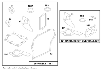 Engine Briggs & Stratton Model 135202-0263-01 Diagram and Parts List for 62924 9900001 - 9999999 Toro Leaf Blower / Vacuum