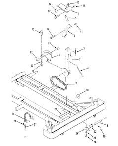 Attachment Height Control Diagram and Parts List for 74140 590001 - 599999 Toro Lawn Tractor