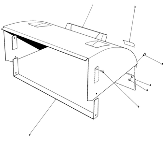 Deflector Assembly Model No. 59142 (Optional) Diagram and Parts List for 20815 1000001 - 1999999 Toro Lawn Mower