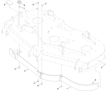 Part Location Diagram of 145-3636-01 Toro Baffle-Turbo Force