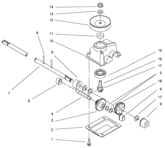 Gear Case Assembly #71-9600 Diagram and Parts List for 20808 9900001 - 9999999 Toro Lawn Mower