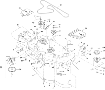 Deck Assembly Diagram and Parts List for 74060 402252575-404399999 Toro Lawn Mower