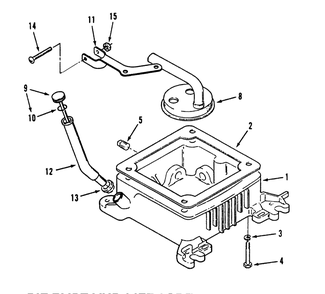 Oil Base And Fill Tube And Bracket Diagram and Parts List for 73421 3900001 - 3999999 Toro Lawn Tractor
