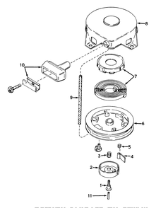 Rewind Starter No. 590420 Diagram and Parts List for 23370 8000001 - 8999999 Toro Lawn Mower