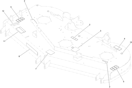 Deck Decal Assembly Diagram and Parts List for 74934 401000000-999999999 Toro Lawn Mower