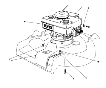 Engine Assembly Diagram and Parts List for 16775 4000001 - 4999999 Toro Lawn Mower