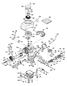 Engine Tecumseh Model No. V50-60052h Diagram and Parts List for 23201 3000001 - 3999999 Toro Lawn Mower