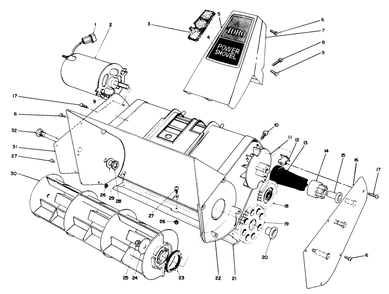 Rotor Housing Assembly Diagram and Parts List for 38310 9000001 - 9999999 Toro Snow Blower