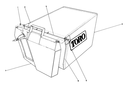 Grass Bag Assembly No. 11-0159 Diagram and Parts List for 20588 0000001 - 0999999 Toro Lawn Mower