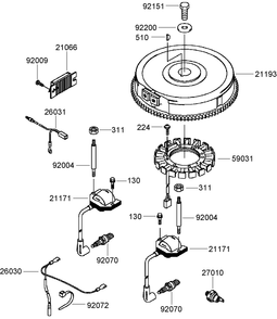 Electric Equipment Assembly Diagram and Parts List for 74450TE (290000001-290999999)(2009) Toro Lawn Mower
