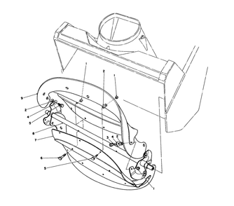 Rotor Assembly Diagram and Parts List for 38180 6000001 - 6999999 Toro Snow Blower