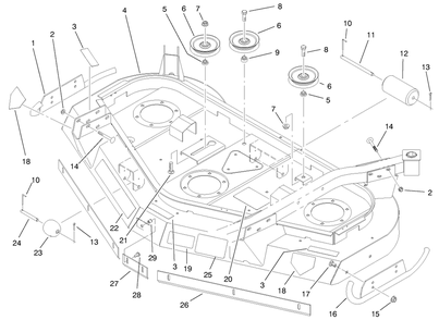 Part Location Diagram of 93-4388-01 Toro BAFFLE-SIDE