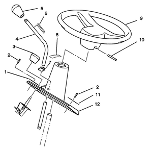 Steering Wheel And Console Assembly Diagram and Parts List for R2-16BE01 2000001 - 2999999 Toro Lawn Tractor