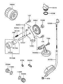 Lubrication Equipment Assembly Diagram and Parts List for 74214 (230000001-230006000)(2003) Toro Lawn Mower