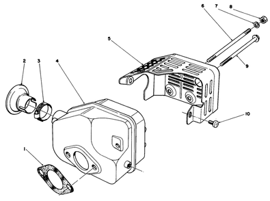 Muffler Assembly Diagram and Parts List for 59260 6000001 - 6999999 Toro Engine