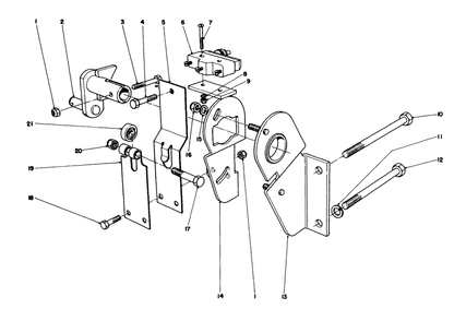 Transmission Interlock Assembly Diagram and Parts List for 30550 80000001 - 89999999 Toro Lawn Tractor