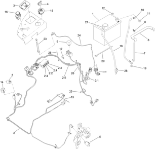 Electrical System Assembly Diagram and Parts List for 74930 316000001 - 316999999 Toro Lawn Tractor