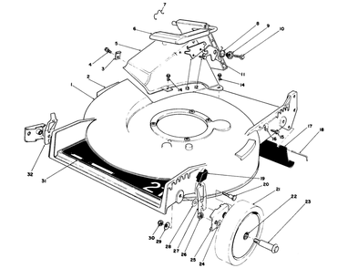 Housing Assembly Diagram and Parts List for 20581 7000001 - 7999999 Toro Lawn Mower