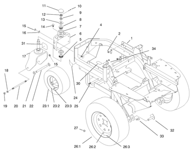 Part Location Diagram of 254-61 Toro Cup-Bearing