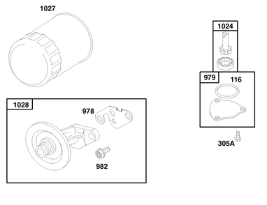 Engine Briggs & Stratton Model 28n777-0174-01 Diagram and Parts List for 71219 7900001 - 7999999 Toro Lawn Tractor