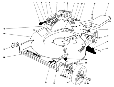 Housing Assembly Diagram and Parts List for 20735 0000001 - 0999999 Toro Lawn Mower