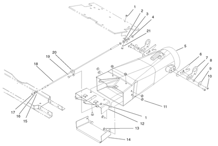 Part Location Diagram of 98-3035 Toro Bracket-Spring