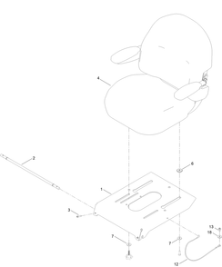 Seat Pan Assembly Diagram and Parts List for 75750TA 400000000 - 999999999 Toro Lawn Tractor