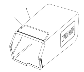 Grass Bag Assembly Diagram and Parts List for 26622 0003101 - 0999999 Toro Lawn Mower