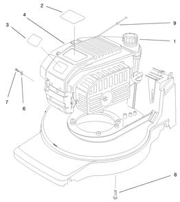 Engine Assembly Diagram and Parts List for 20823 9900001 - 9999999 Toro Lawn Mower