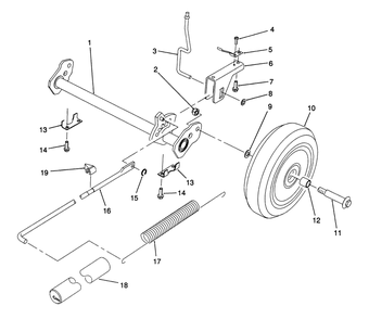 H.P. Rear Axle Assembly (Model No. 20900 Only) Diagram and Parts List for 20905B 0000001 - 0999999 Toro Lawn Mower
