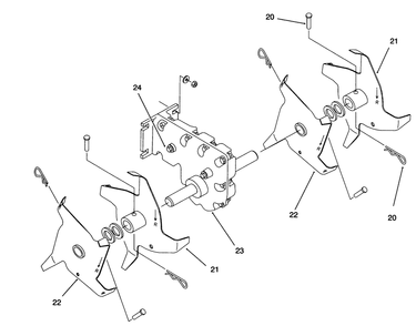 Tine Assembly Diagram and Parts List for 58355 69000001 - 69999999 Toro Cultivator