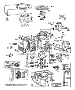 Engine Briggs & Stratton Model 253707-0157-01 Diagram and Parts List for 57360 7000001 - 7999999 Toro Lawn Tractor
